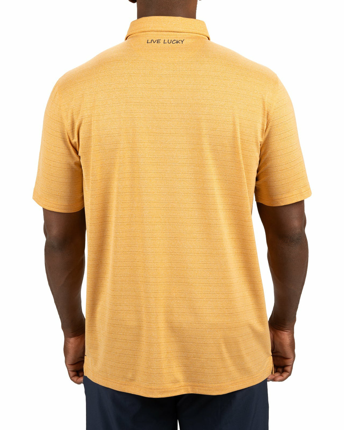 Mustard Yellow Jacquard Textured Polo for Golf or Business