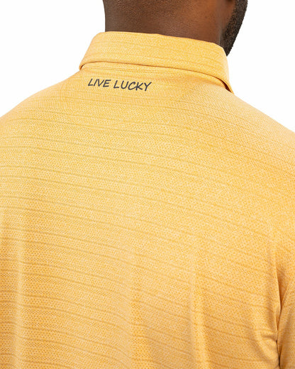 Mustard Yellow Jacquard Textured Polo for Golf or Business