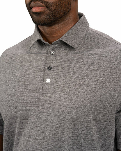 Charcoal Jacquard Textured Polo for Golf or Business