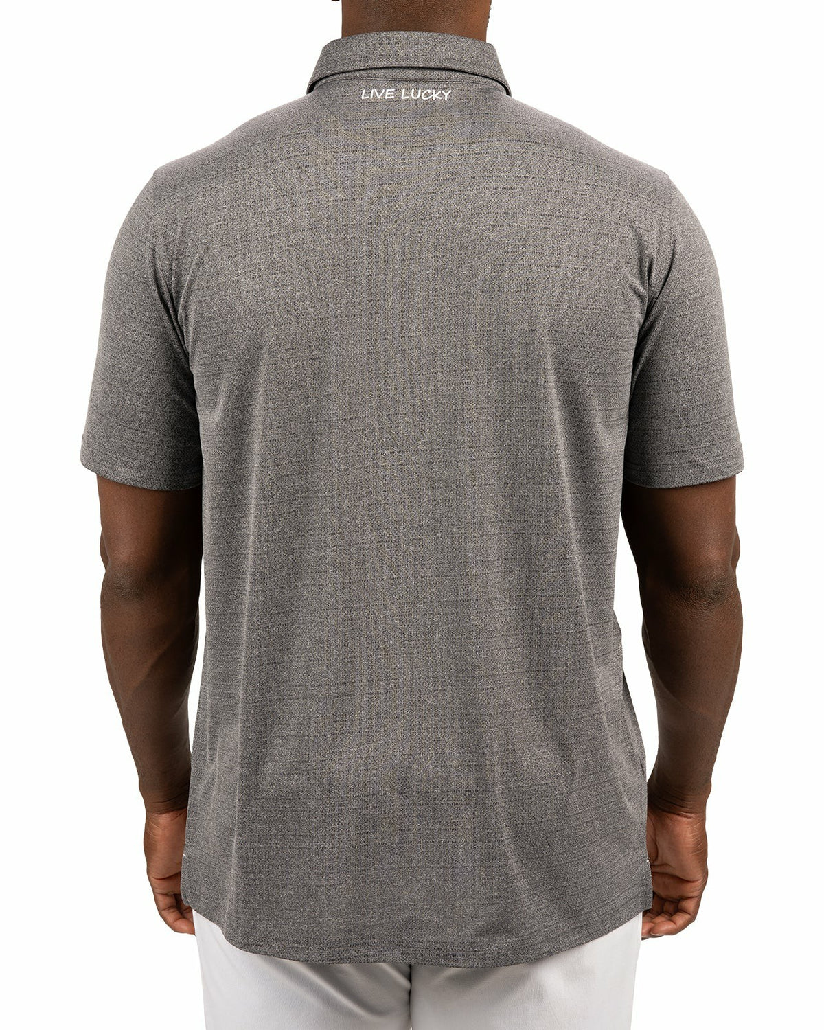 Charcoal Jacquard Textured Polo for Golf or Business
