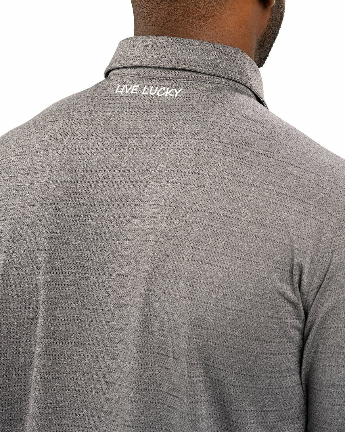Charcoal Jacquard Textured Polo for Golf or Business