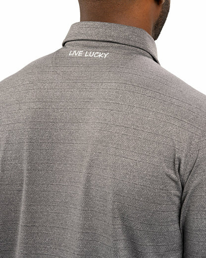 Charcoal Jacquard Textured Polo for Golf or Business