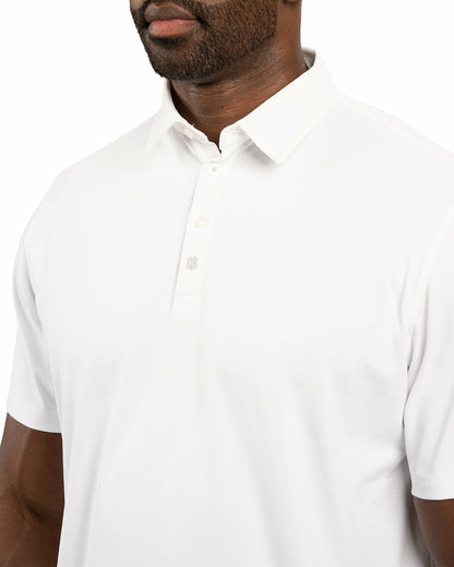 Solid White Soft Polo for Golf or Business