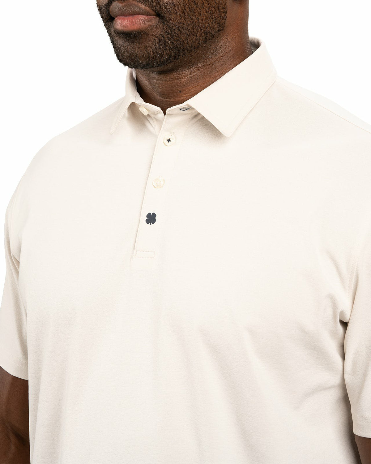 Solid Cream Soft Polo for Golf or Business