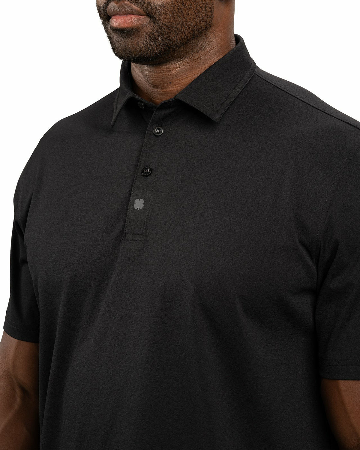 Solid Black Soft Polo for Golf or Business