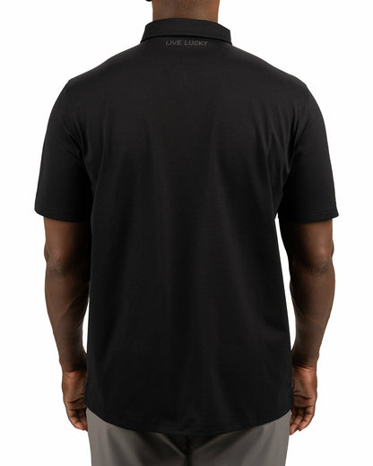 Solid Black Soft Polo for Golf or Business
