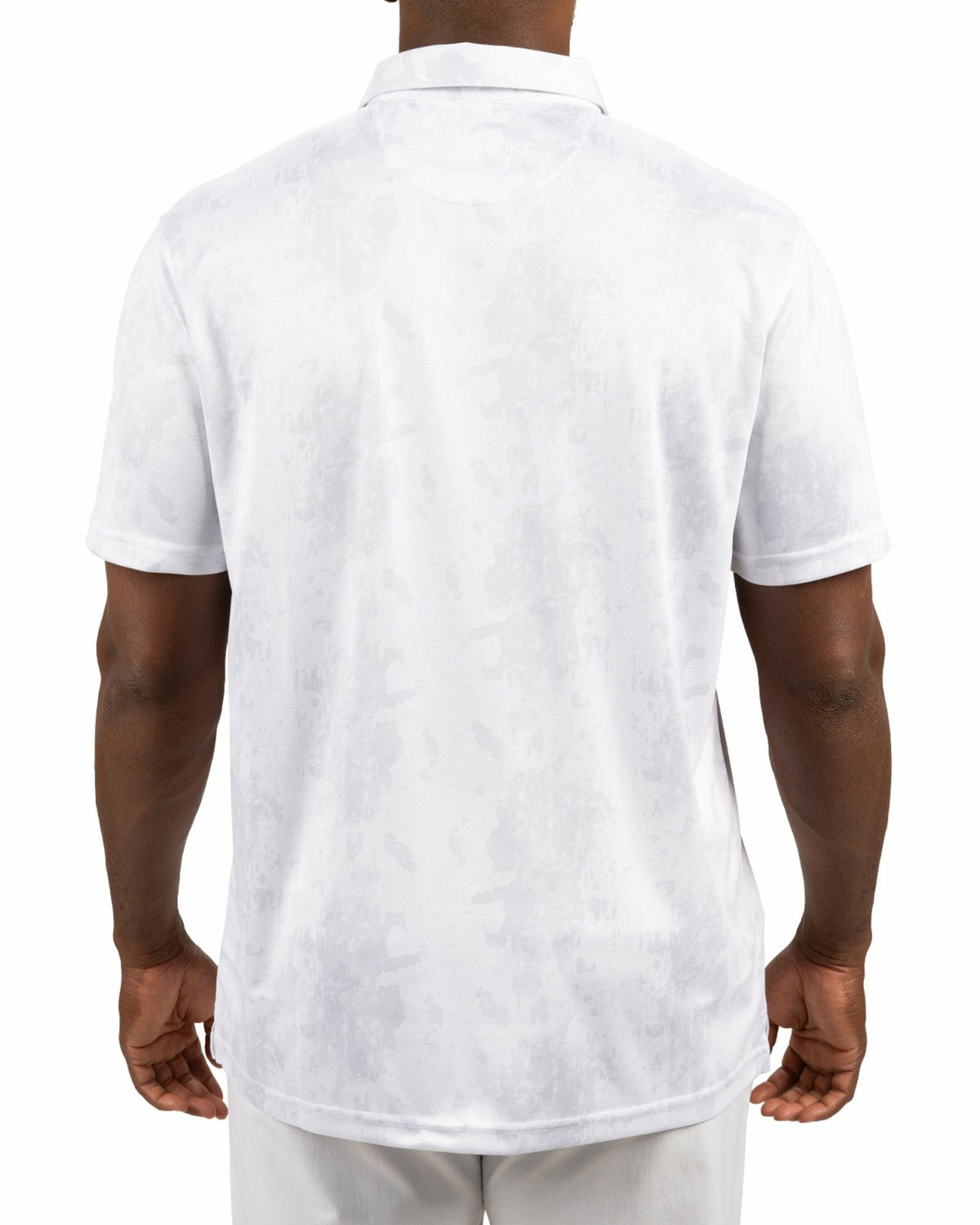 Stylish Tone-on-Tone White Polo, Perfect for On the Course or On the Town