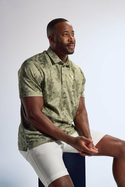 Stylish Tone-on-Tone Sage Green Polo, Perfect for On the Course or On the Town