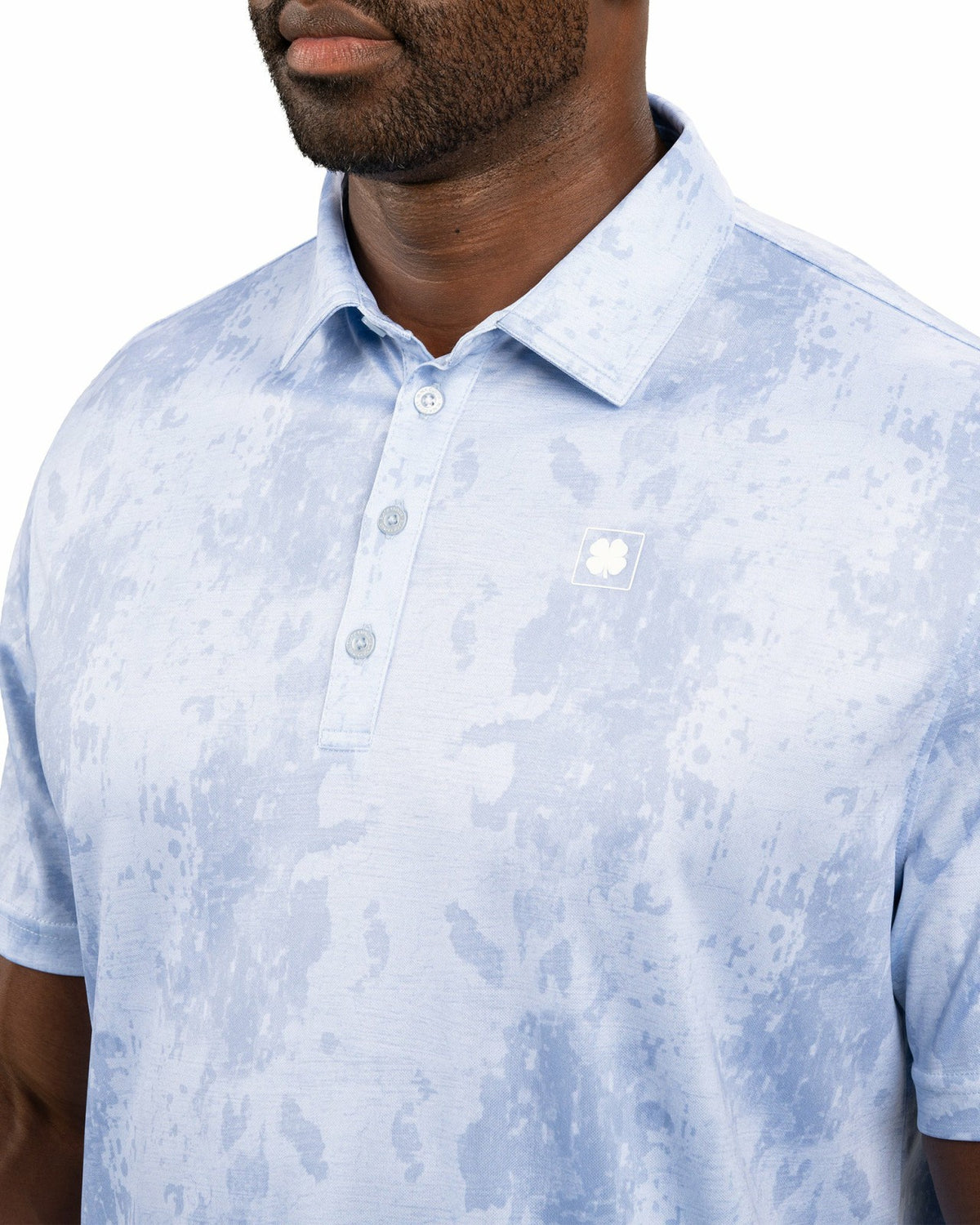 Stylish Tone-on-Tone Light Blue Polo, Perfect for On the Course or On the Town