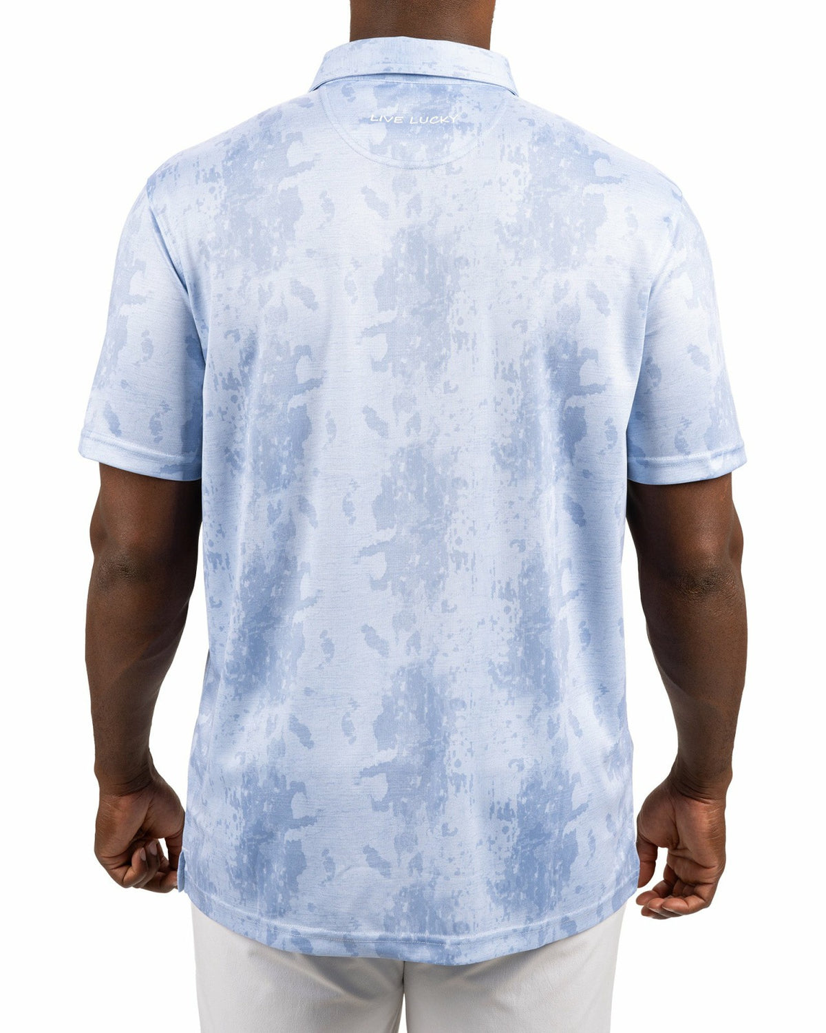 Stylish Tone-on-Tone Light Blue Polo, Perfect for On the Course or On the Town