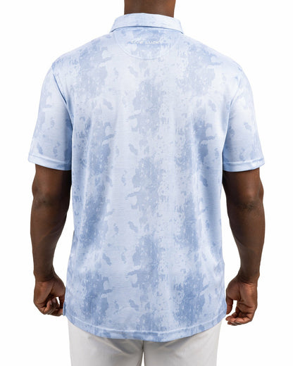 Stylish Tone-on-Tone Light Blue Polo, Perfect for On the Course or On the Town