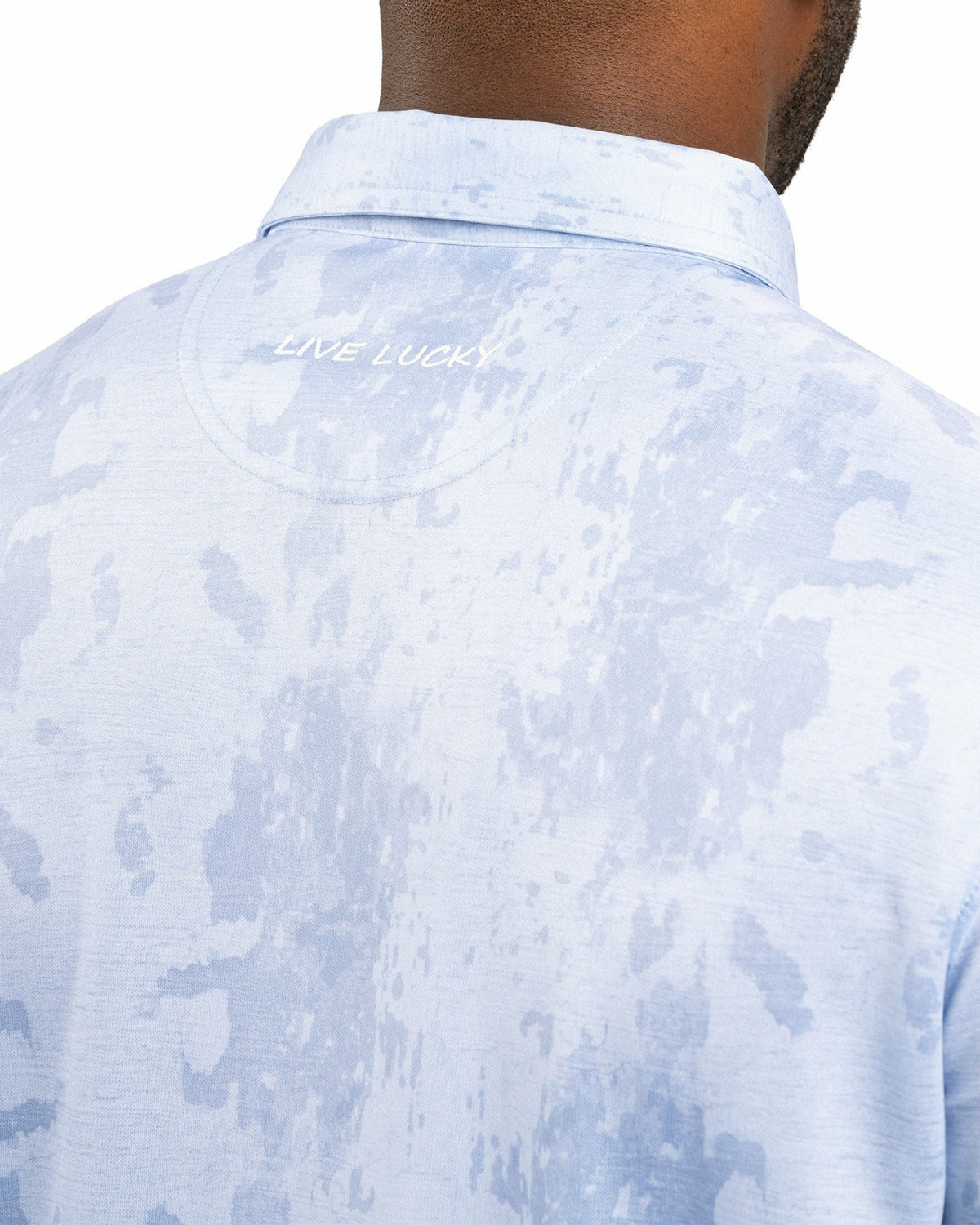 Stylish Tone-on-Tone Light Blue Polo, Perfect for On the Course or On the Town