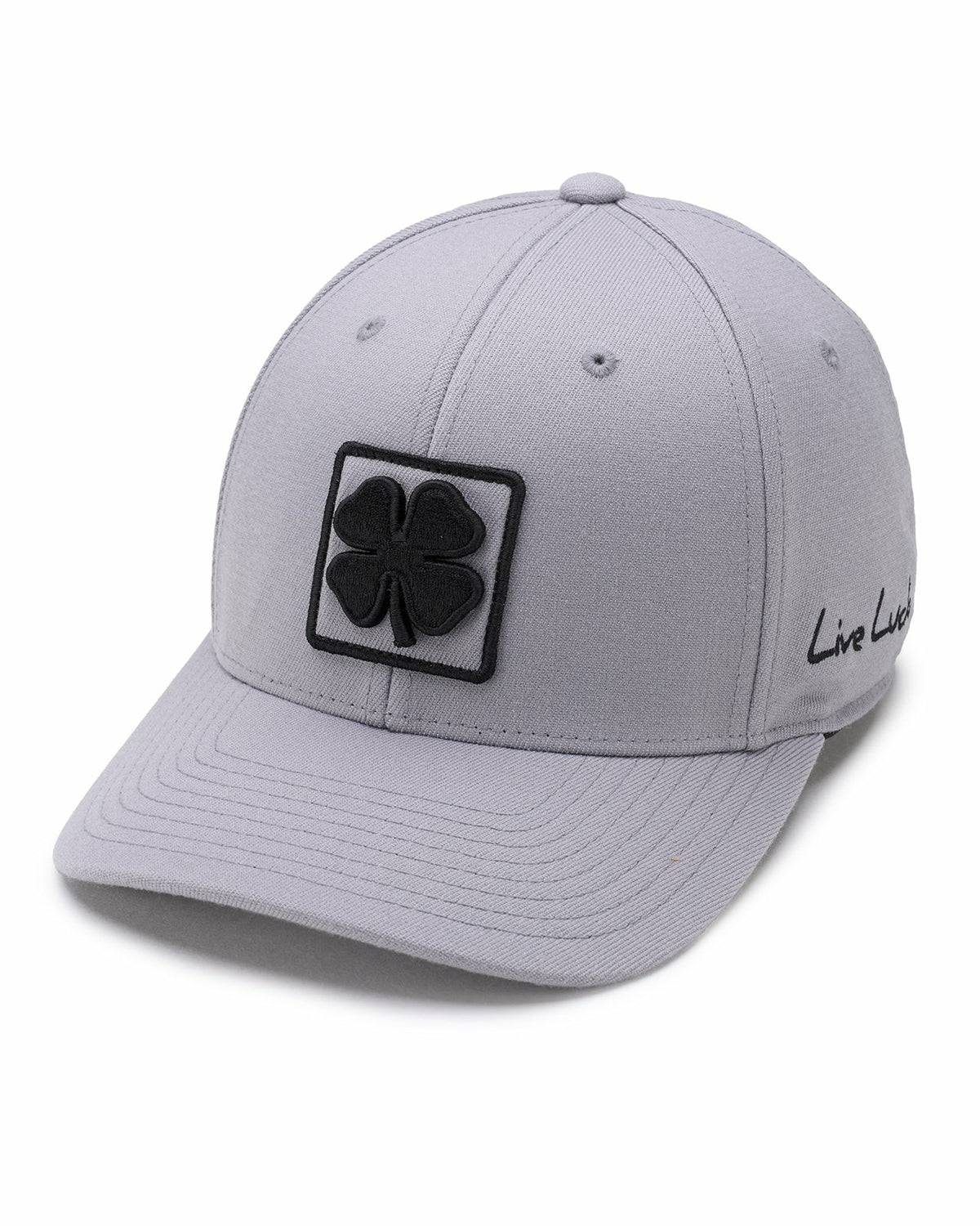 Unisex Adjustable Grey Snapback Hat with Embroidered Clover Logo
