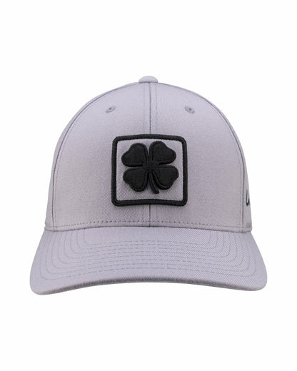 Unisex Adjustable Grey Snapback Hat with Embroidered Clover Logo
