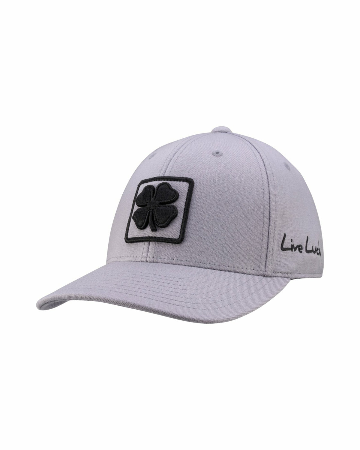 Unisex Adjustable Grey Snapback Hat with Embroidered Clover Logo