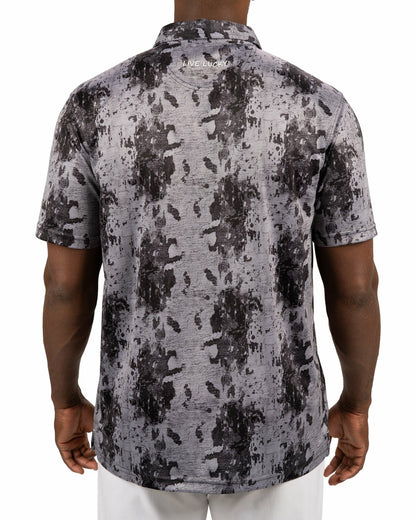 Stylish Tone-on-Tone Black Polo, Perfect for On the Course or On the Town