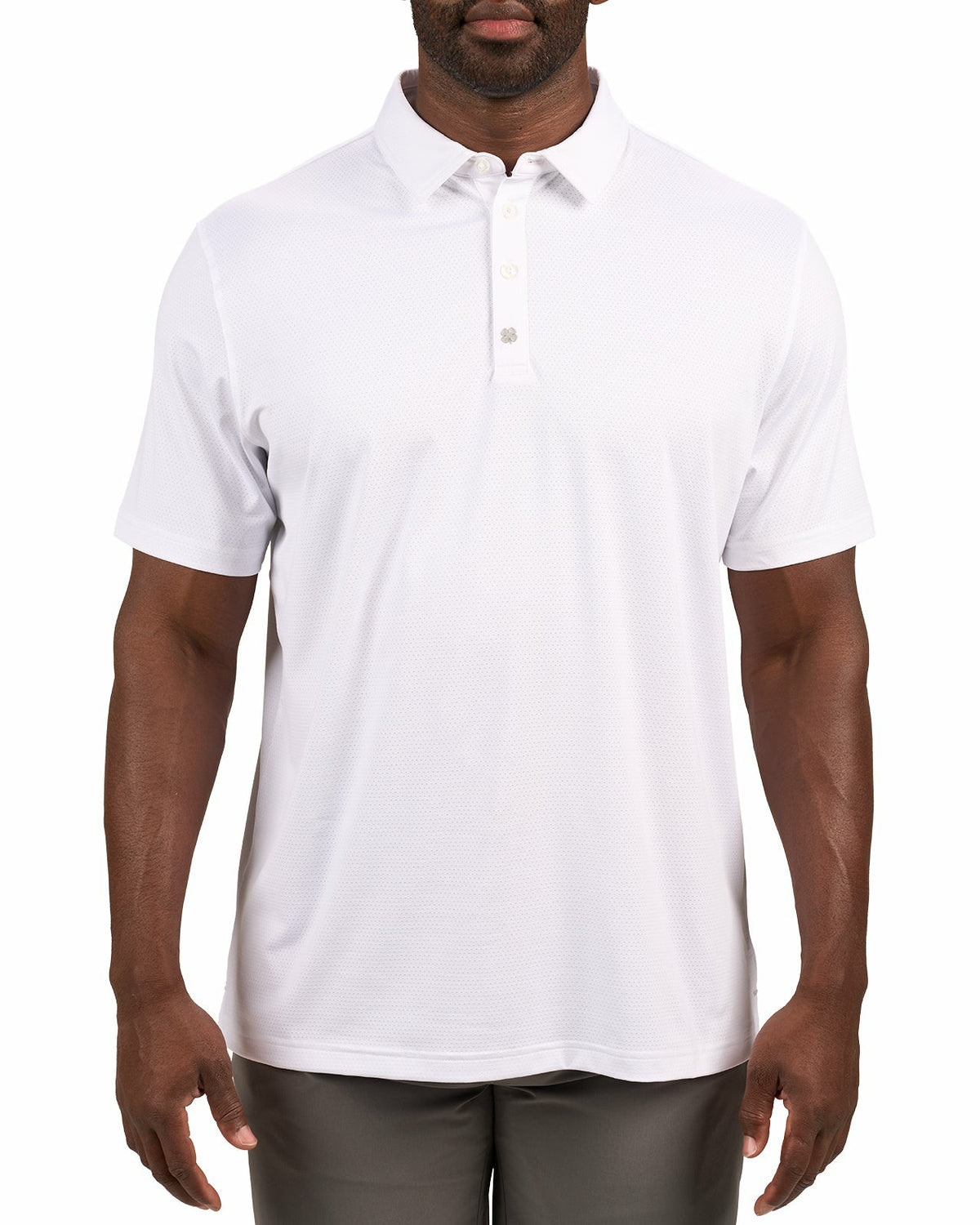 Men's Versatile White Solid UV Resistant Polo