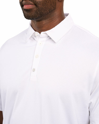 Men's Versatile White Solid UV Resistant Polo