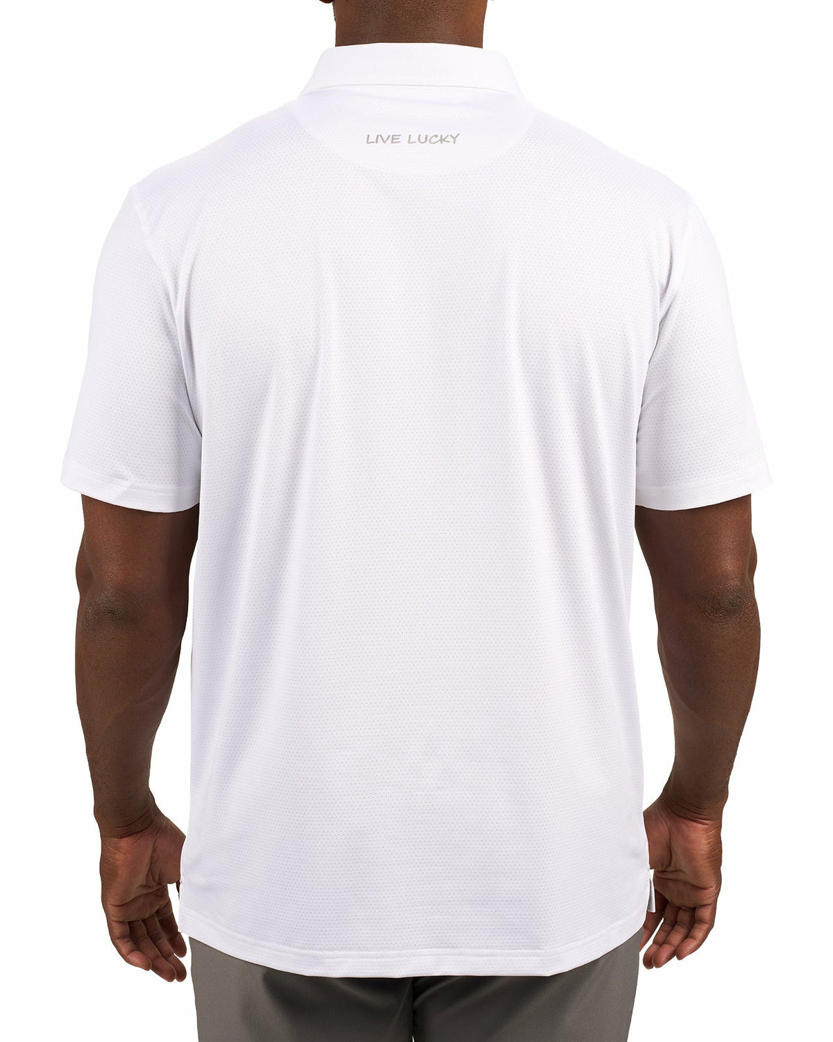 Men's Versatile White Solid UV Resistant Polo