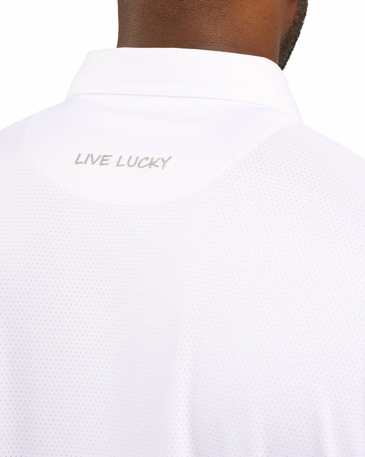Men's Versatile White Solid UV Resistant Polo