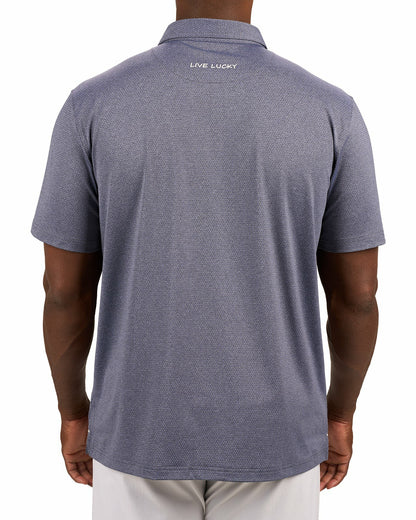 Men's Versatile Navy Blue Solid UV Resistant Polo