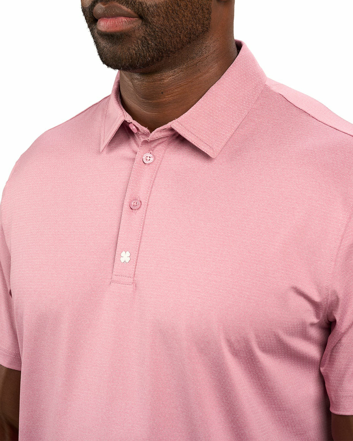 Men's Versatile Pink Solid UV Resistant Polo