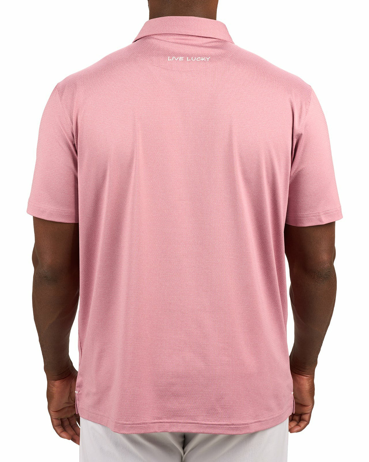 Men's Versatile Pink Solid UV Resistant Polo