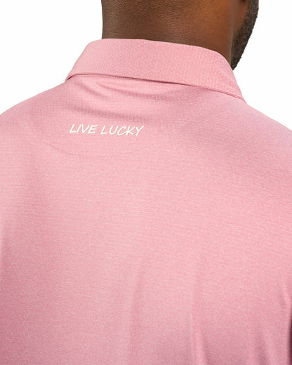 Men's Versatile Pink Solid UV Resistant Polo