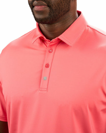 Men's Versatile Sunset Orange Soft Stretch Polo