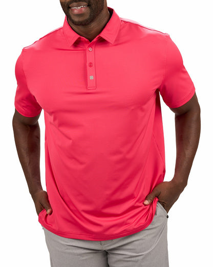 Men's Versatile Pink Soft Stretch Polo
