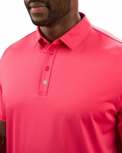 Men's Versatile Pink Soft Stretch Polo