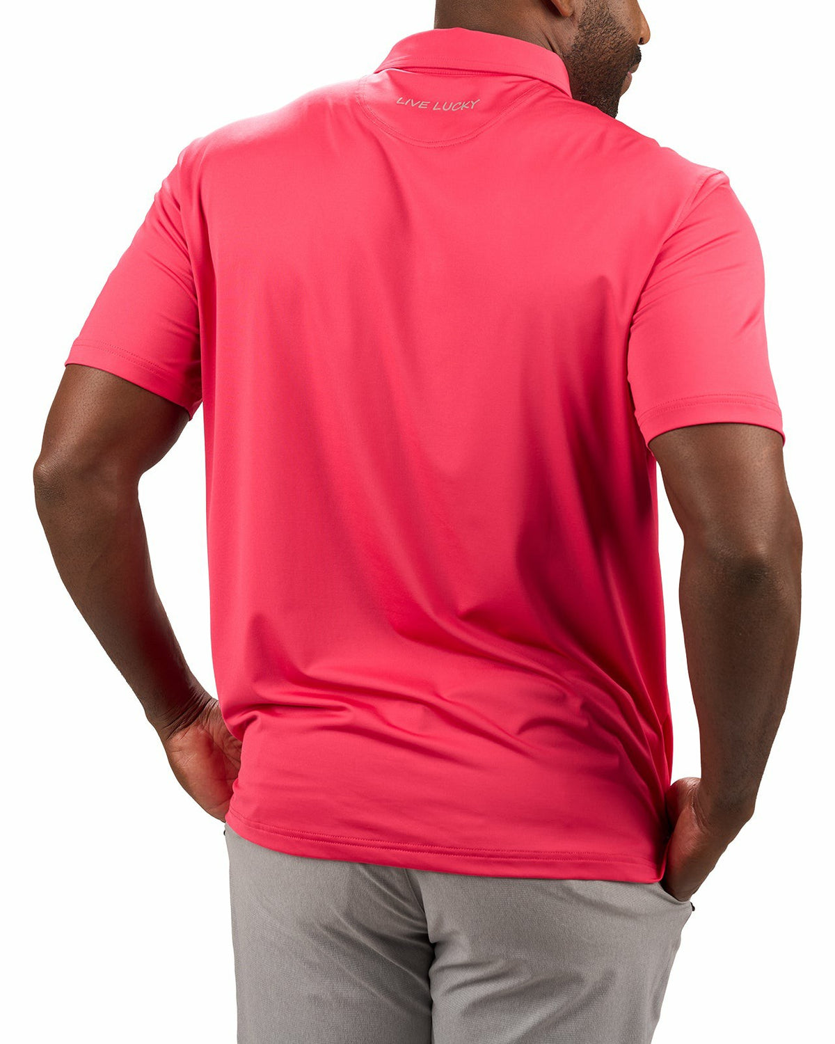 Men's Versatile Pink Soft Stretch Polo