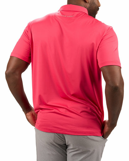Men's Versatile Pink Soft Stretch Polo