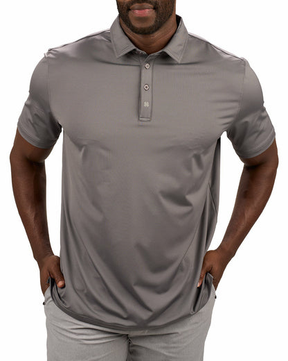 Men's Versatile Grey Soft Stretch Polo