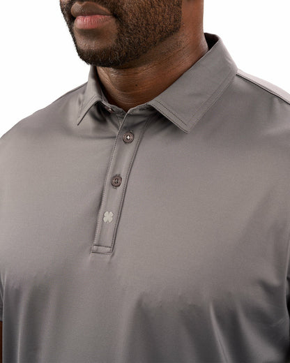 Men's Versatile Grey Soft Stretch Polo