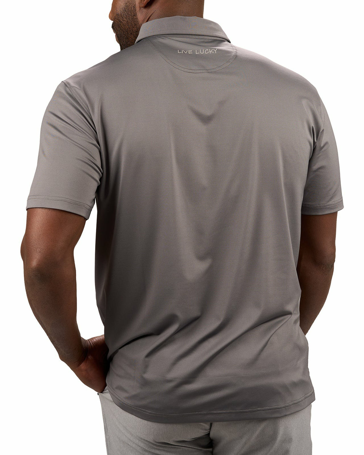 Men's Versatile Grey Soft Stretch Polo