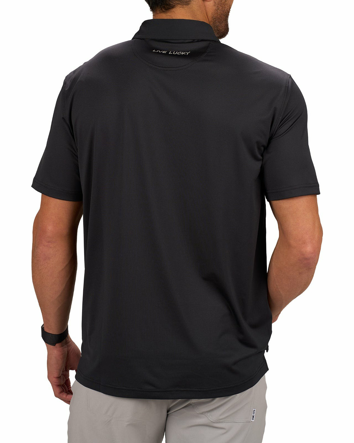 Men's Versatile Black Soft Stretch Polo