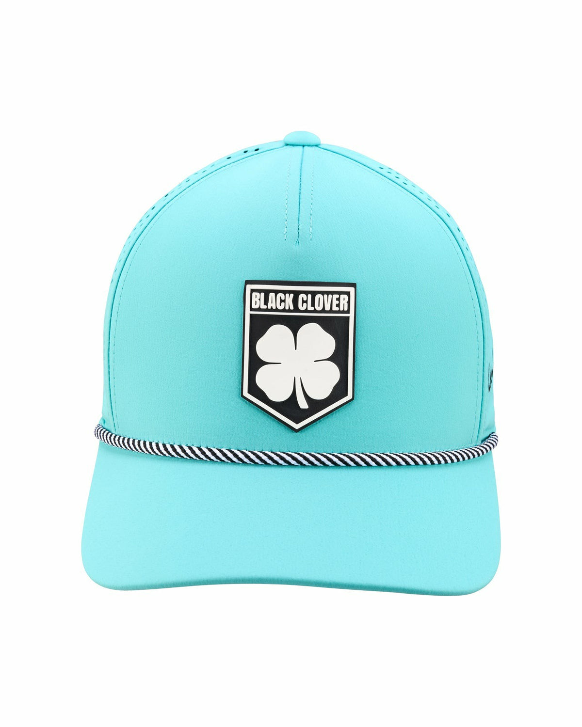 Breathable Blue Golf Hat with Rope and Patch