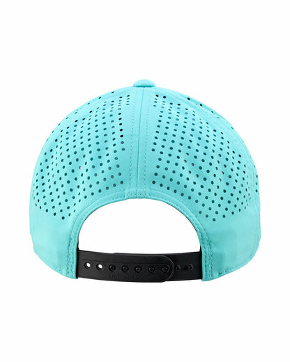 Breathable Blue Golf Hat with Rope and Patch