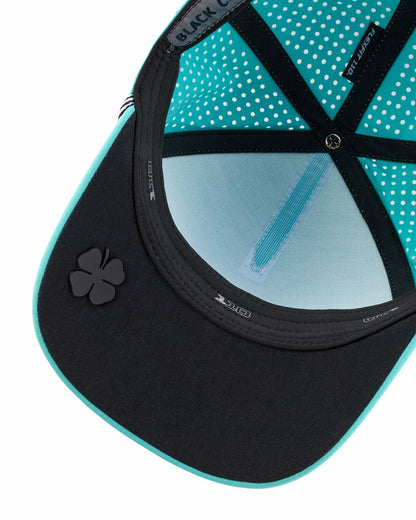 Breathable Blue Golf Hat with Rope and Patch