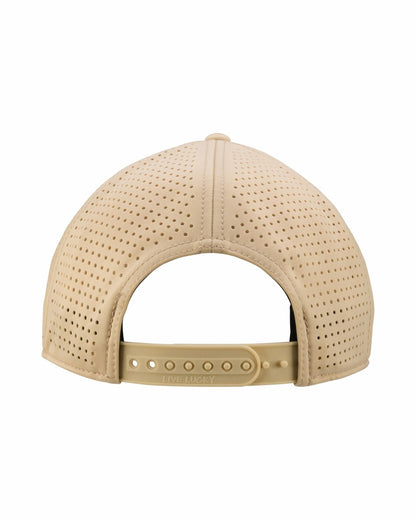 Trendy Unisex Tan Summer Rope Snapback Hat with Clover Patch