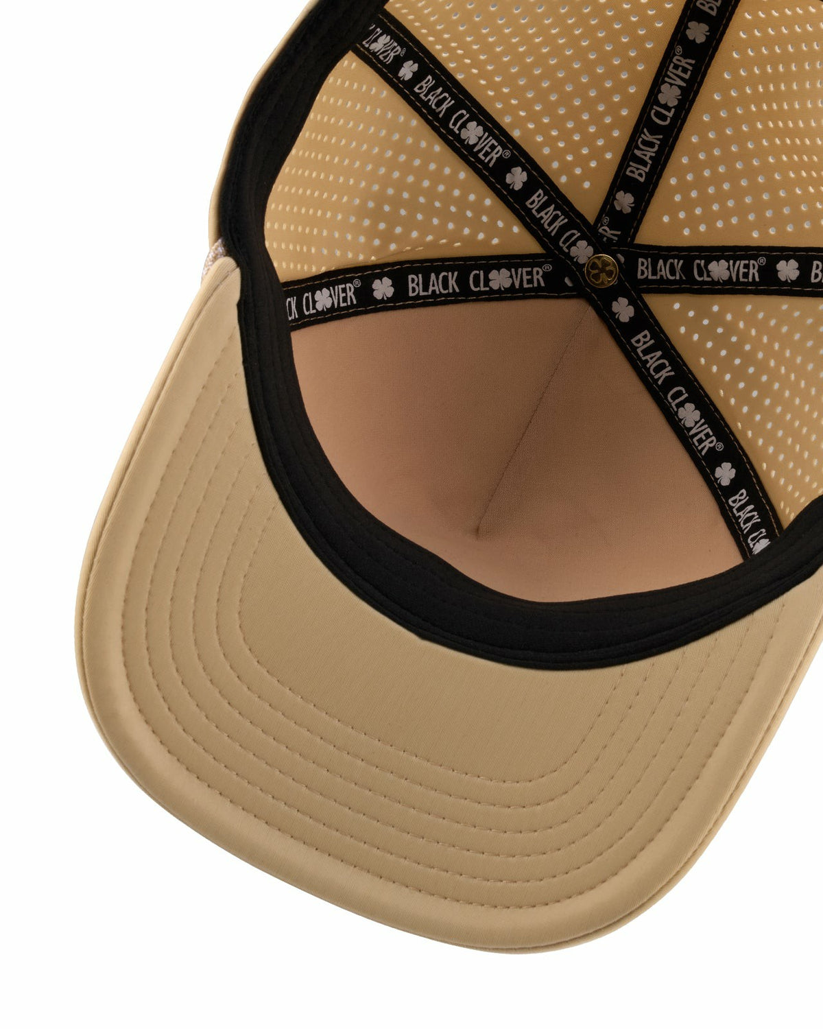 Trendy Unisex Tan Summer Rope Snapback Hat with Clover Patch