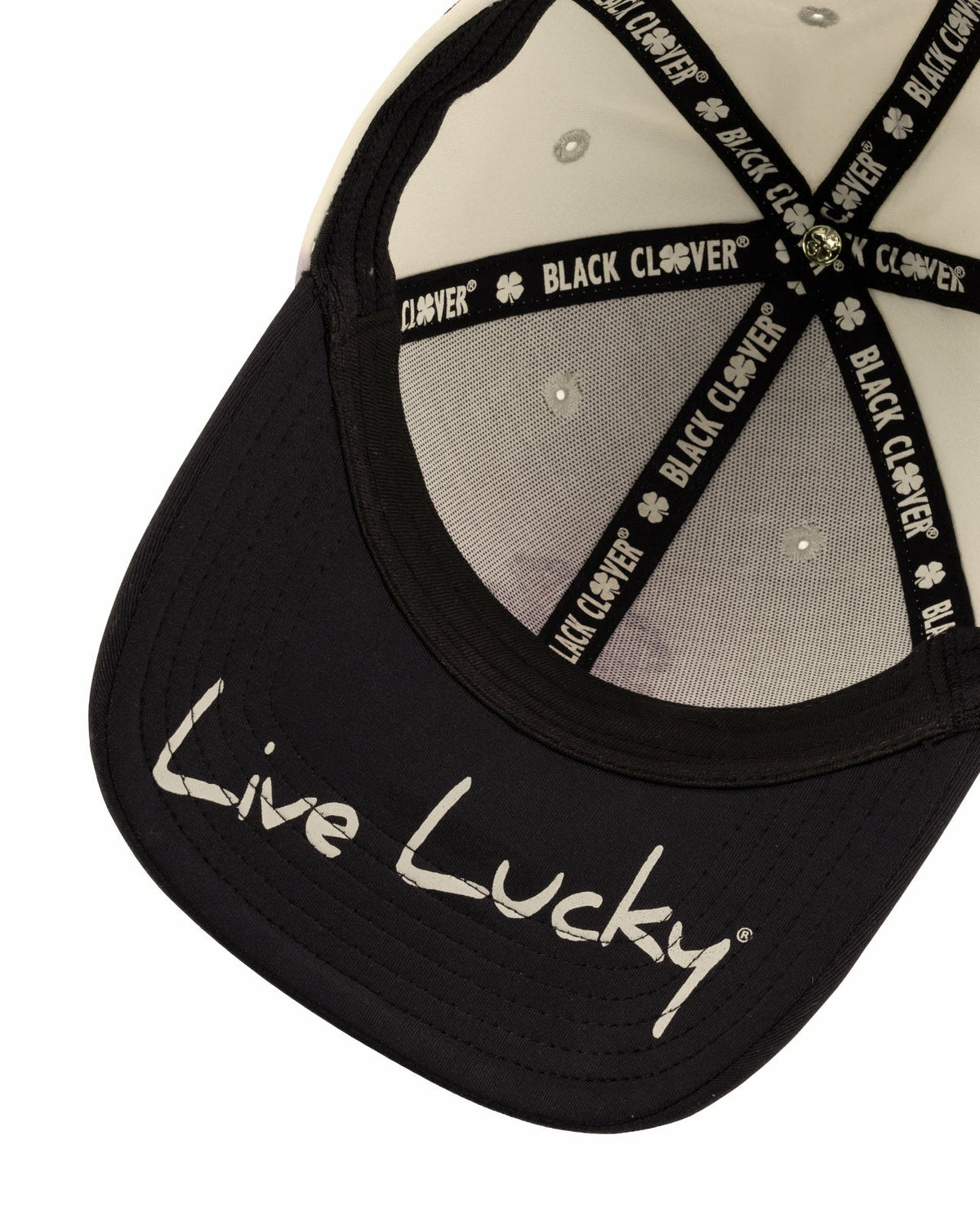 Cream and Black Premium Clover Hat for Golf and Lifestyle