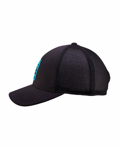 Playful Black and Blue Hat for Golf and Lifestyle