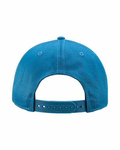 Trendy Vintage-Inspired Blue Hat with Red Rope Brim