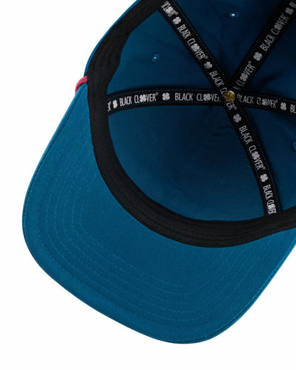 Trendy Vintage-Inspired Blue Hat with Red Rope Brim