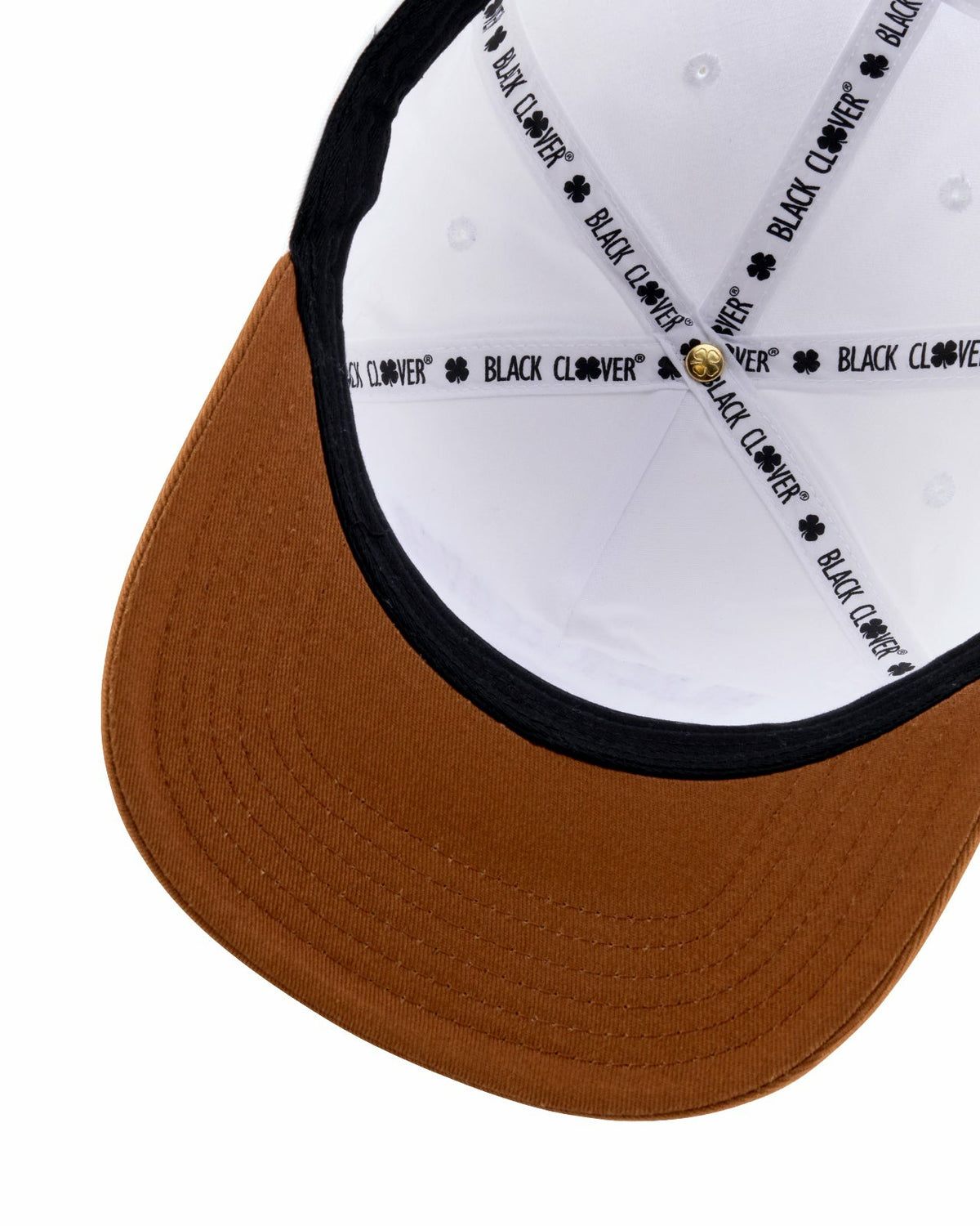 Vintage-Inspired White Hat with Brown Brim