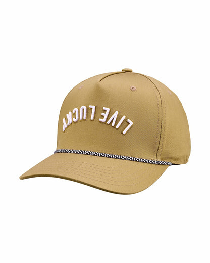 Trendy Vintage-Inspired Yellow Hat with Rope Brim