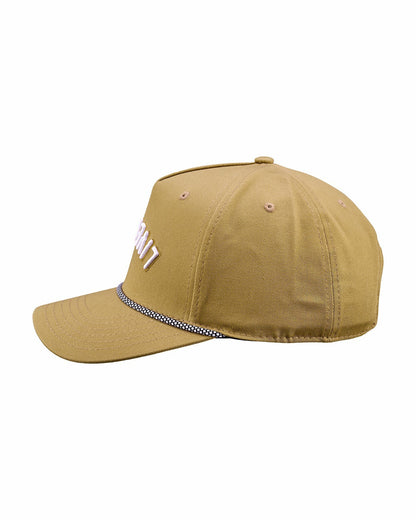Trendy Vintage-Inspired Yellow Hat with Rope Brim