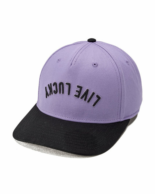 Trendy Vintage-Inspired Purple Hat with Black Brim
